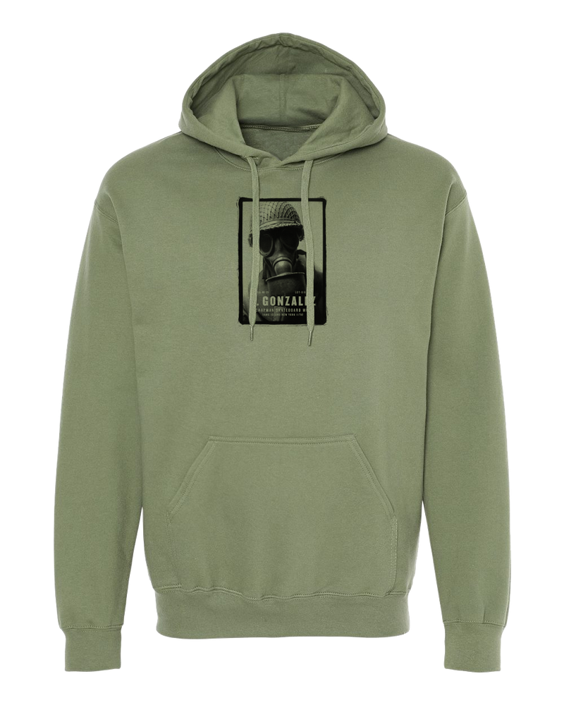 Danny Gonzalez "Gas Mask" Hoodie in Faded Olive Drab