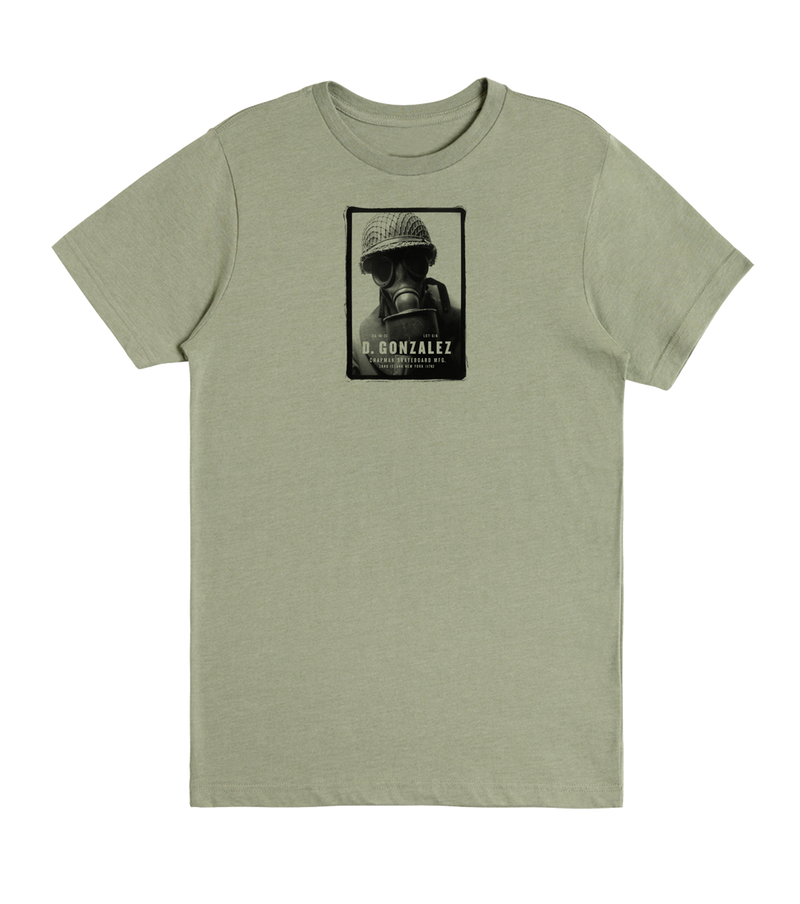 Danny Gonzalez"GAS MASK" Tee Shirt in Heather Green