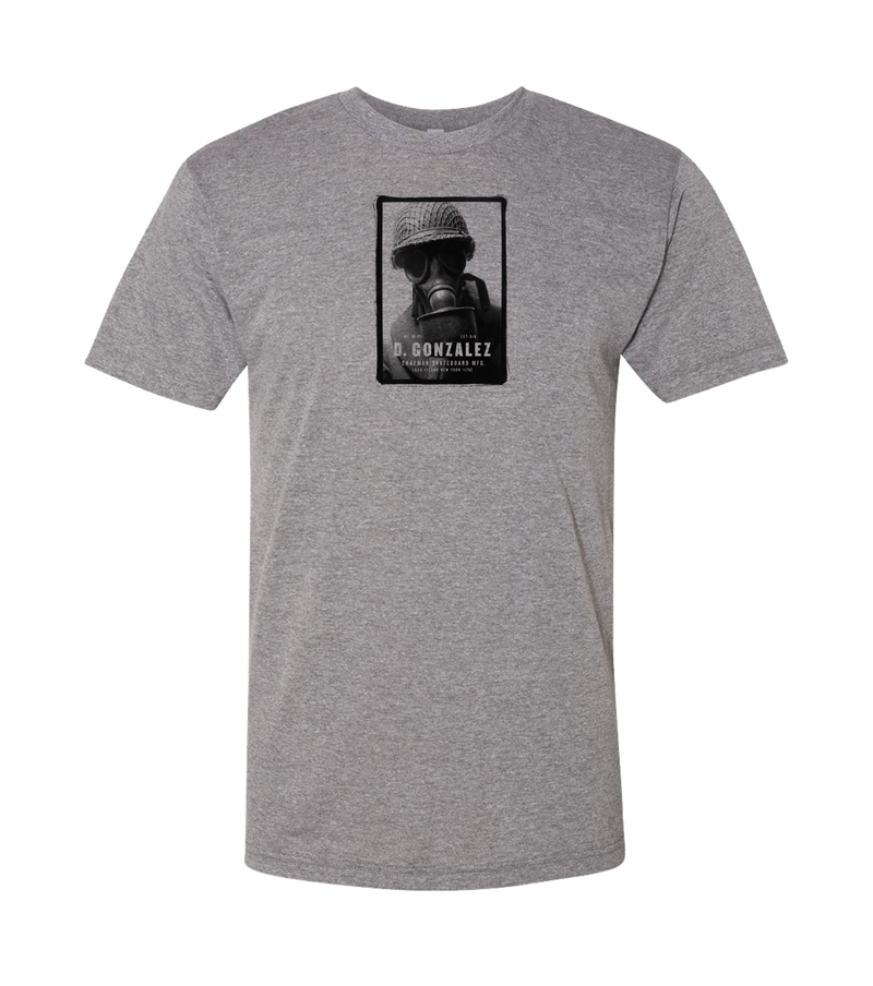 Danny Gonzalez"GAS MASK" Tee Shirt in Oxford Grey