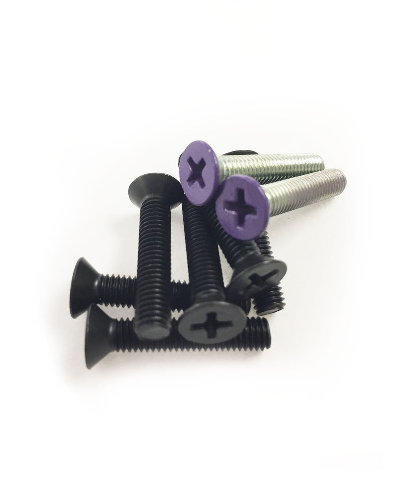 Colored Phillips 1" Skateboard Hardware